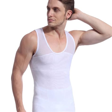 Men Vest Shapewear Body Shaper Underwear Tank Tops Slimming Fit Tummy Abdomen Waist Trimmer Male