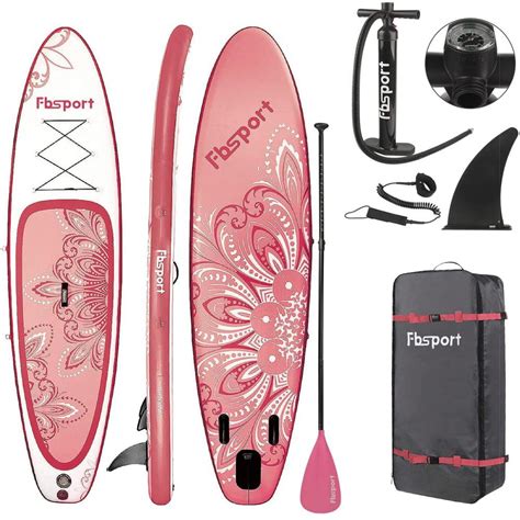 Fbsport Inflatable Paddle Board SUP Flower System Stand Up Board With