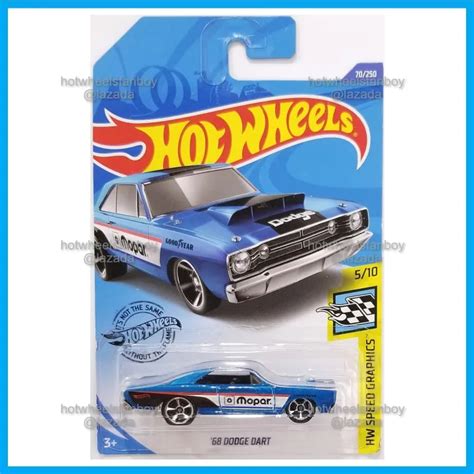 Hot Wheels 68 Dodge Dart HW 2020 Speed Graphics 5 10 Blue MOPAR US Muscle Car Kereta Hotwheels