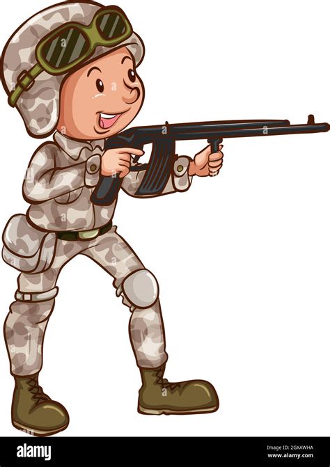 A Simple Drawing Of A Soldier Stock Vector Image And Art Alamy