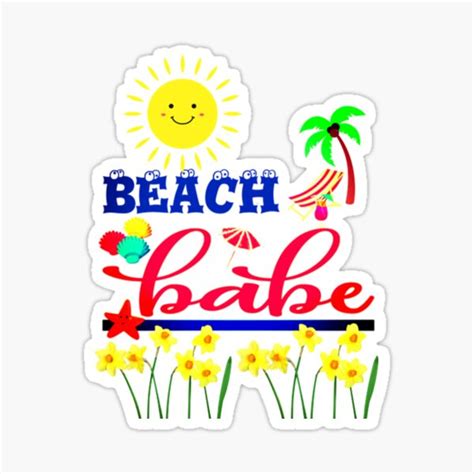Beach Babe Sticker For Sale By DavidSaiz Redbubble
