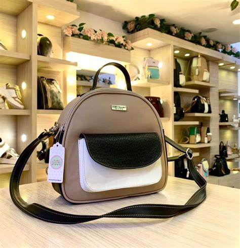 Bolso Mediano Doble Uso Nude Combinado Santo Rosario Moda Bolsos Y Morrales