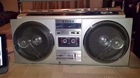 SONY CFS 77 BOOMBOX VINTAGE CASSETTE RADIO AUX YouTube