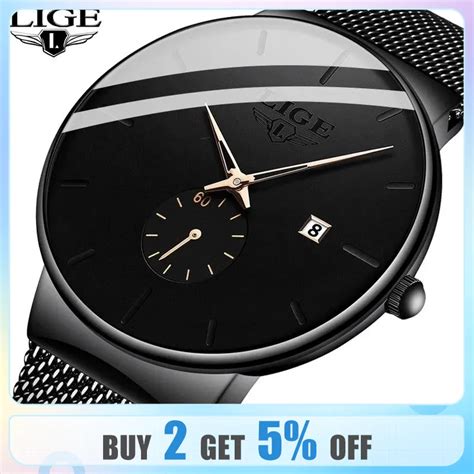 Lige Reloj Anal Gico De Acero Inoxidable Para Hombre Accesorio De Pulsera De Cuarzo Resistente