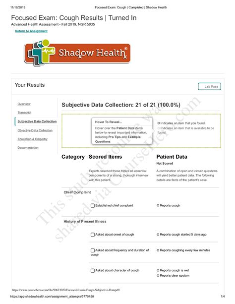 Danny Rivera.Focused Exam_ Cough _ Subjective Data_ Shadow Health