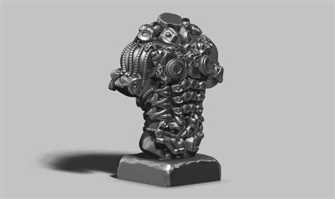 Torso robot sculpture a05 3D model 3D printable | CGTrader