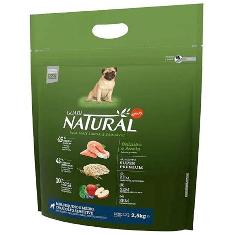 Ração Guabi Natural para Cães Adultos de Porte Pequeno Sensível sabor