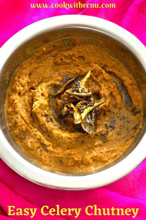Easy Celery Chutney Cook With Renu
