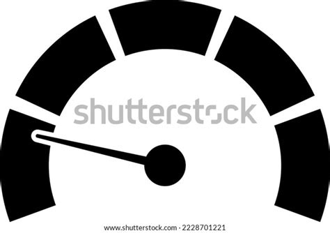 Dashboard Colorful Speedometer Icons Set Tachometer Stock Vector