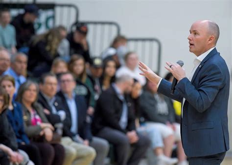 Gov Cox Visits Students At Green Canyon High School News