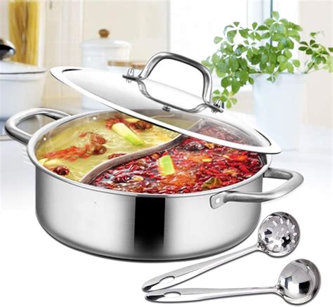 Buy Yiyibyus Food Grade Stainless Steel Shabu Shabu Hot Pot With Divider Lid For Induction