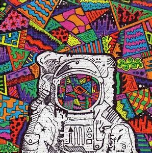 Psychedelic ASTRONAUT By AREH BLOTTER ART perforated sheet paper ...