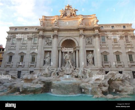 The popular Fontana die Trevi created in 1762 from Nicola Salvi in Rome ...