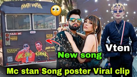 Mc Stan Song Poster Viral Clip Hath Varthi Vten Mc Stan New Video