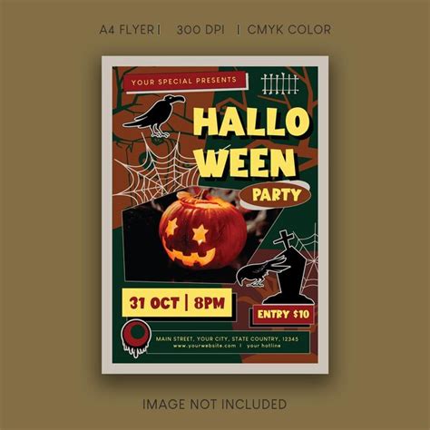 Folheto De Festa De Halloween Psd Premium