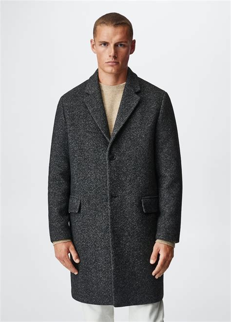 Manteau Jaspé En Laine Homme Mango Man France