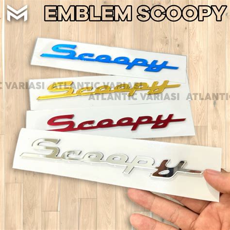 Jual EMBLEM TIMBUL SCOOPY STICKER 3D LOGGO SCOOPY SET KIRI KANAN