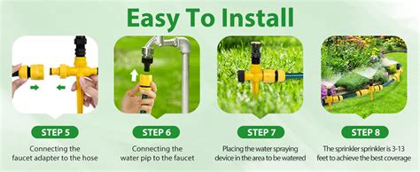 Amazon GEJRIO Garden Above Ground Sprinkler System Kit For Lawn