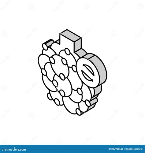 Interstitial Lung Disease Isometric Icon Vector Illustration Stock