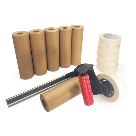 IDL Packaging Masking Kit 9 X 60 Yards Brown Masking Paper 6 Rolls