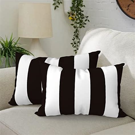 Hofdeco Decorative Lumbar Pillow Cover Only Indoor Outdoor Water Resistant Canvas