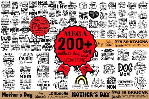 Mega Mothers Day Svg Bundle Graphic By Dollarsmart · Creative Fabrica