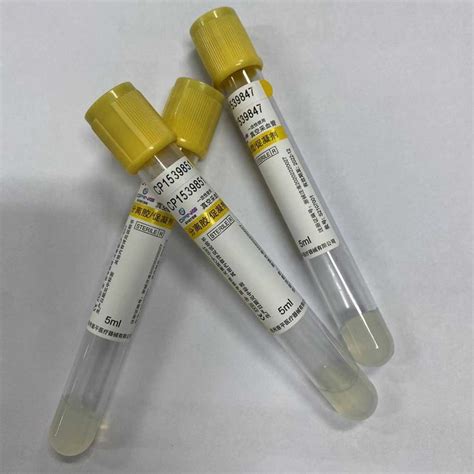 Ml Medical Disposable Vacuum Blood Collection Tube Yellow Head Cover