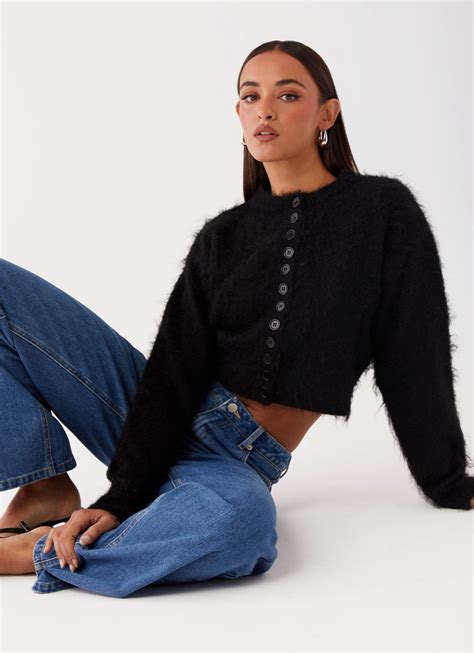 Reign Fitted Cardigan - Black – Peppermayo