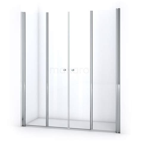 Zircon Comfort Douchedeur 175 Cm Chroom Helder Glas Vouwdeur S3610