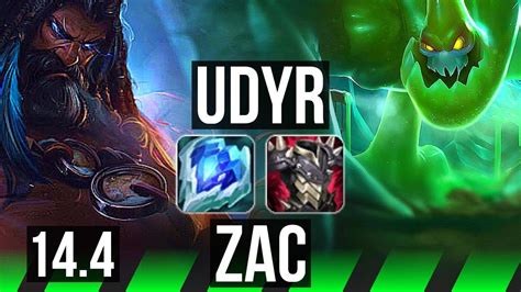 UDYR Vs ZAC JNG Rank 1 Udyr Comeback Legendary 14 3 11 Rank 29