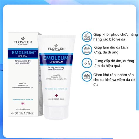 Kem dưỡng ẩm Lipid Balm Floslek Emoleum 50ml da nhạy cảm