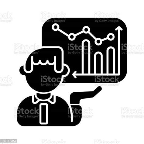 Presentation Skills Black Glyph Icon Stock Illustration Download Image Now Analyzing Black