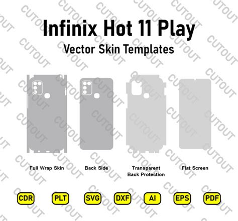 Infinix Hot Play Vector Skin Cut Files