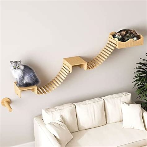 Janyoo Cat Hammock For Wall Furniture Cat Climbing Shelves Cat Wall