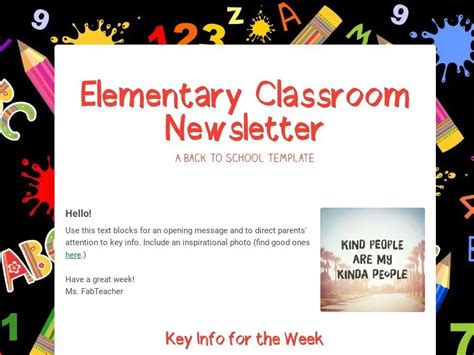 Keep Families Informed With An Elementary Newsletter Smore