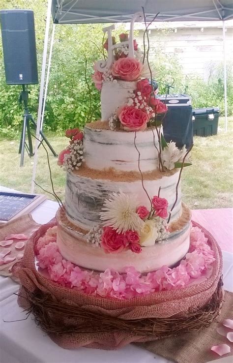 Birch Bark Wedding Cake Sarah And Michael
