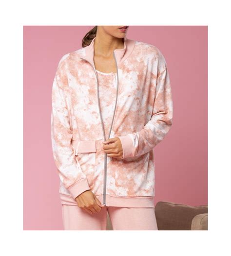 Veste zippée tie and dye 02 Rose EGATEX SENORETTA Lingerie Sipp