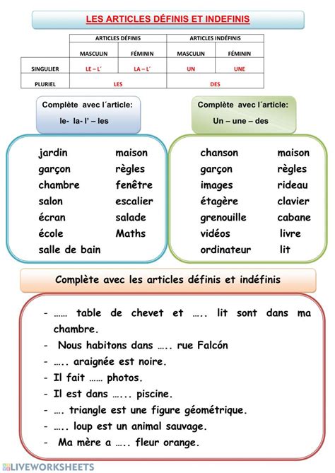 Actividad Online De Les Articles Para 5º Y 6º Eprimria Puedes Hacer