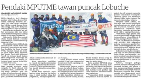 Pendaki Mputme Tawan Puncak Lobuche Utm Newshub