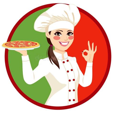 Chef Woman Gesturing Okay Sign Stock Vector Illustration Of Cartoon