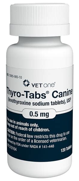 Thyro Tabs Canine 0 5mg Tablet 120 Count Walmart