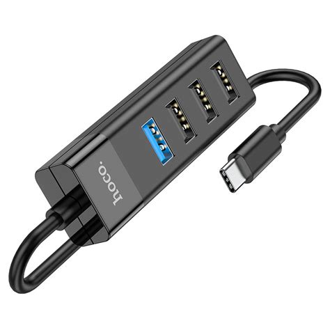 USB HUB Type-C to 4XUSB, Hoco HB25, Black: продажа, цена в Караганде ...