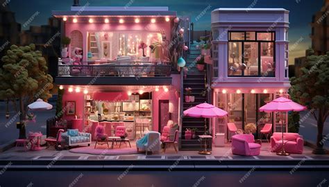 Барби создала крошечный кукольный домик на улице в стиле атмосферы ...