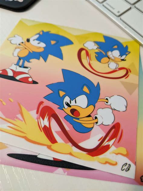 Retro 90s Sonic the Hedgehog Sticker Sheet - Etsy