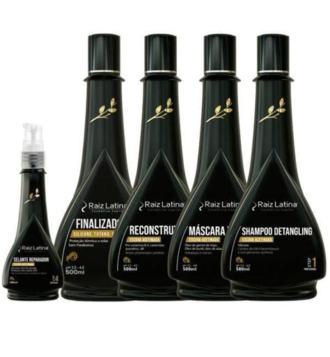 Kit Acetinada Raiz Latina Finalizador Tutano Selante Ml Shampoo