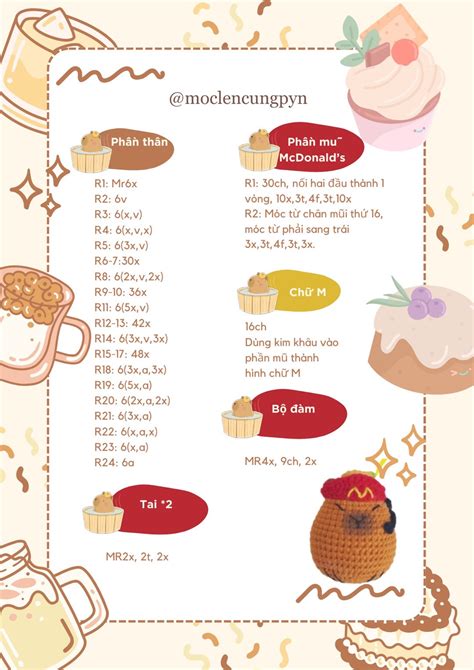 Chia Sẻ Chart Móc Len Chart Capybara Mcdonalds Phần 2 Tải Xuống File