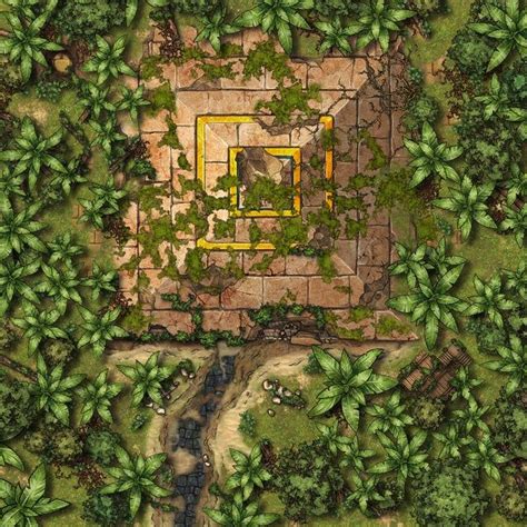 Battlemap X Yuan Ti Temple In The Jungle Interior And Pyramid