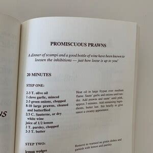 Cooking In The Nude Quickies Humorous Romantic Recipes Cookbook Soft Cover Etsy