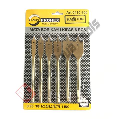 Jual Prohex Mata Bor Kayu Kipas Set Pcs Germany Flat Wood Drill Bit