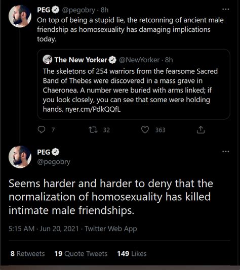 Yeah Acknowledging The Existence Of Gay Relationships In The Past Is Totally The Reason Why You